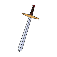 sword long on white background