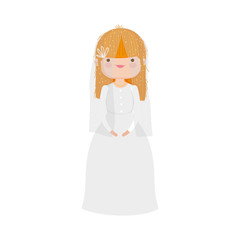 wedding bride woman elegant dress cartoon character