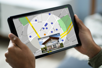 Man Searching For Real Estate Online