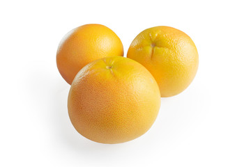 Grapefruit isolate, citrus on a white background in clipping