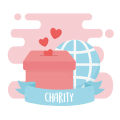 volunteering, help charity falling hearts love in box world