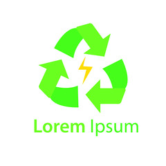 vector eco energy saver illustrated logo icon