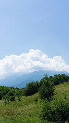 Fototapeta na wymiar Landscape Mountains Clouds