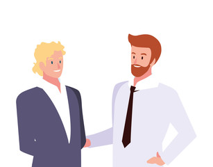 Obraz premium cute businessmen with various views, poses and gestures