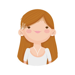 wedding bride woman elegant dress cartoon character portrait