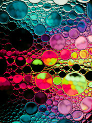 colorful abstract bubble pattern texture background top view