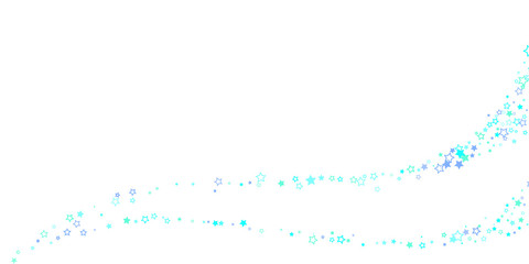 Blue, cyan, turquoise glitter stars confetti