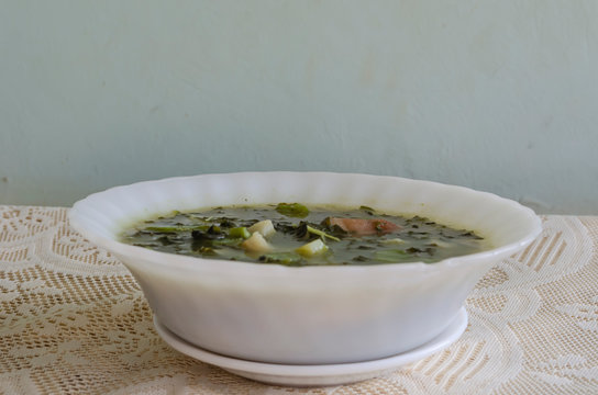 Side View Of Callaloo Soup