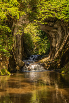Noumizo fall (Kameiwa cave) in Kimitsu, Chiba, Japan