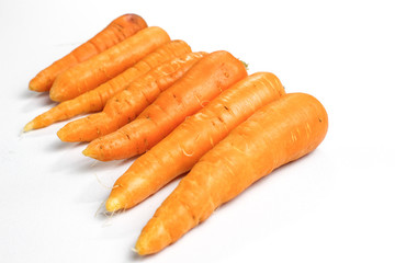 fresh carrot  isolated on white background