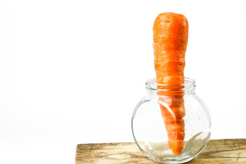 fresh carrot  isolated on white background