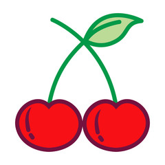 Cherry Icon Vector