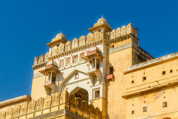 Fototapeta na wymiar The majestic Amber Fort near Jaipur in Rajasthan, India.