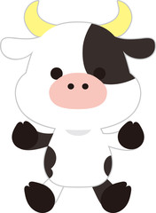 vector illustration of a cow