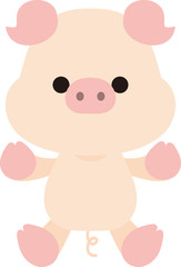 Obraz na płótnie Canvas vector illustration of a pig