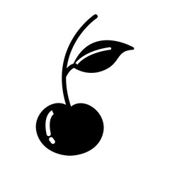 Cherry Icon Vector Simple Design