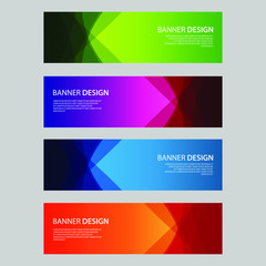 Naklejka premium Vector Abstract design banner web template