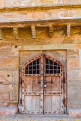 Fototapeta na wymiar Rooms at the ancient Amber Fort in Rajasthan, India.