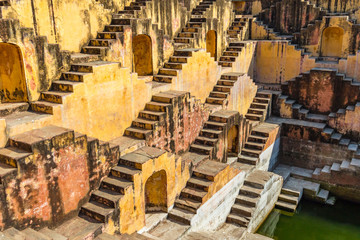 The Panna Meena stepwell near the Amber Palace in Rajasthan, India