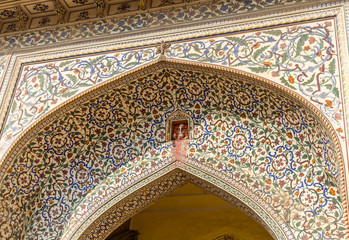 The top of a gate at the City Palace in Jaipur, India.