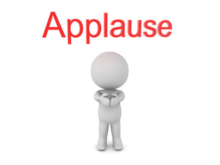 Three 3D Character applauding