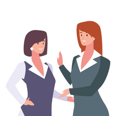 Fototapeta premium cute businesswomen with various views, poses and gestures