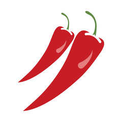 Chilli Icon Vector in Color Simple Design