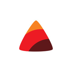 color modern triangle logo design