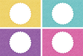 Background template with round frames