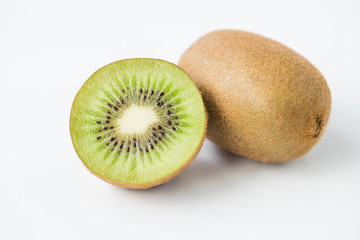 Fresh kiwi on the white background