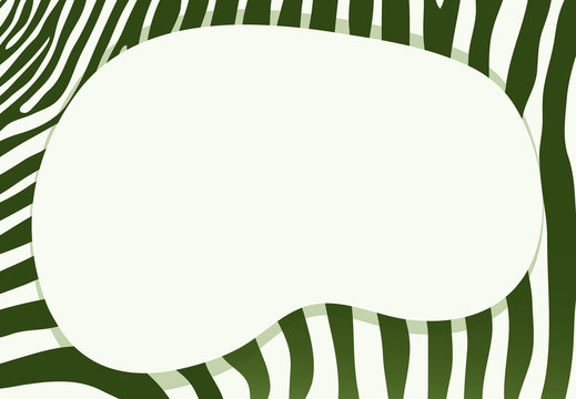 Background template with green zebra patterns