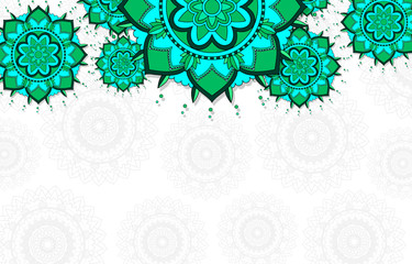 Background template with mandala designs