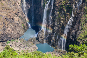 Jog or Joga falls in India. A wonder of nature falling over 800 feet into the reservoir below. It is the fifth tallest waterfall in all of Asia.