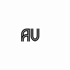 Initial outline letter AV style template