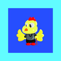 cute chicken vector