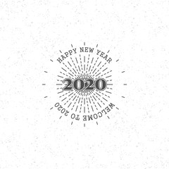 vintage happy new year 2020