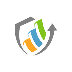 seo logo vector. Search engine optimization logo icon With economic sale bar Symbol, Graphic Design illustrations