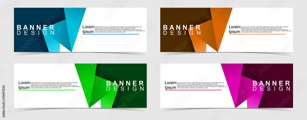 Canvas Prints set of abstract vector banners design. collection of web banner template. modern template design for