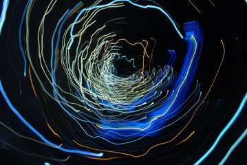 Abstract light color in low speed shutter shoot