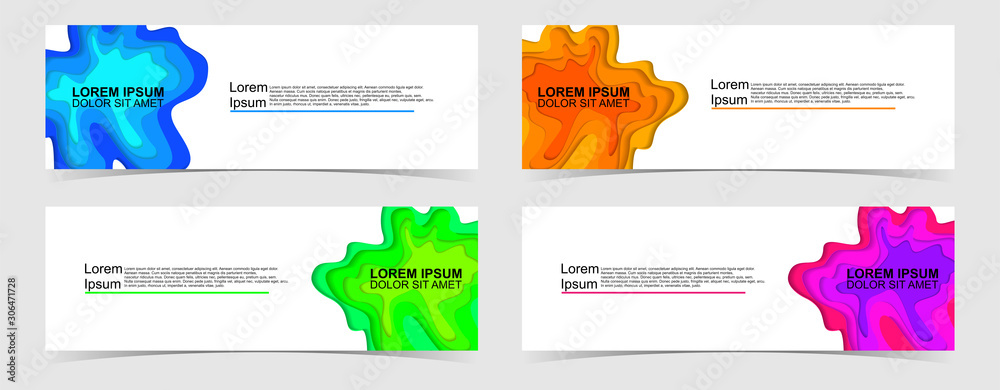 Canvas Prints set of abstract vector banners design. collection of web banner template. modern template design for