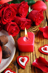 Fototapeta na wymiar Valentine's day romantic composition