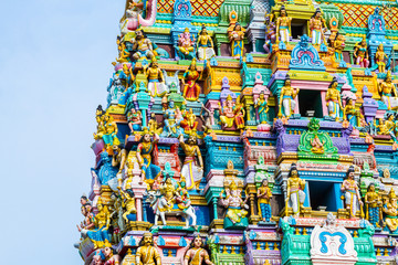 A carving of the Hindu god Narasimha at the 13th Century temple of Somanathapur, Karnataka, South India.