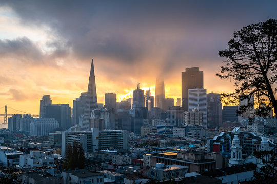 Sunrise From Ina Coolbrith Park