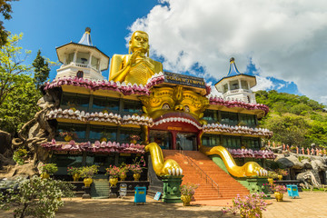 The Golden Temple in Dambulla Sri Lanka - a UNESCO heritage site.