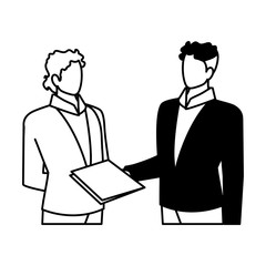 Obraz premium cute businessmen with various views, poses