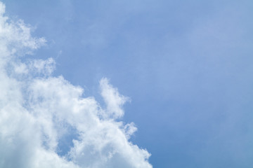 blue sky background with tiny clouds