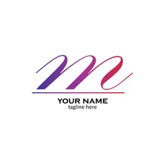 Letter M logo icon design template elements