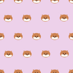 Seamless pattern with cute hamster. Vector illustration.