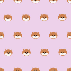 Seamless pattern with cute hamster. Vector illustration.