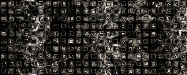 Abstract 3D glass panorama design illustration